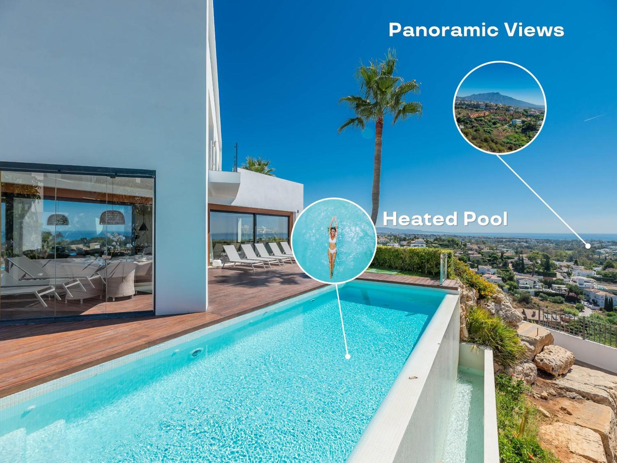 Vacation Marbella I Villa Paraiso The View, Infinity Heated Pool, Sea View, 24-7 Security, Golf Courses Estepona Eksteriør bilde